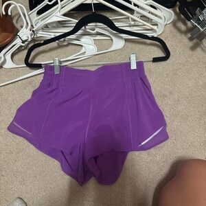 Lululemon Athletica Purple high rise hotty hot Shorts